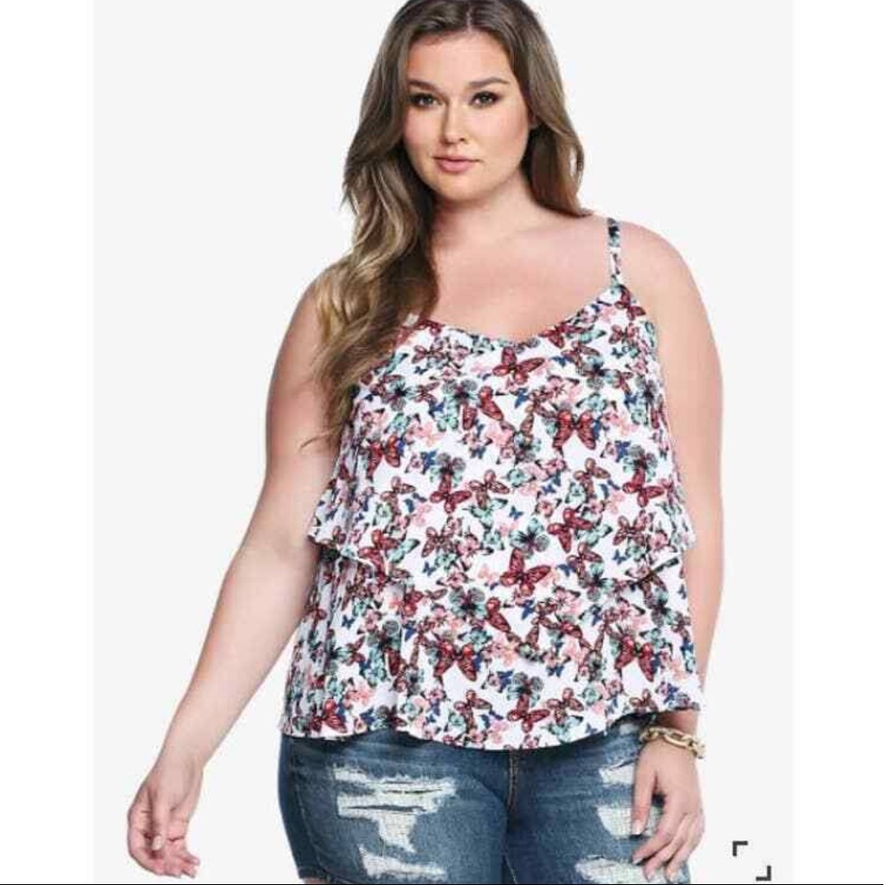 Torrid Butterfly tank top